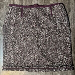 Talbots Tweed Pencil Skirt in Rich Burgundy